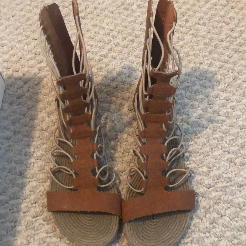 Gladiator zip up sandals